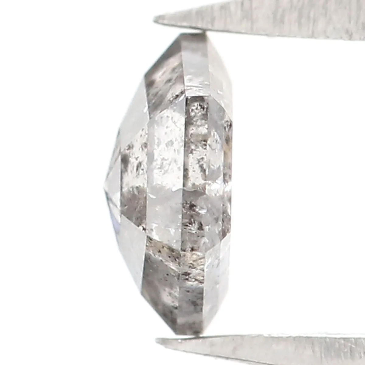 0.39 Ct Natural Loose Hexagon Shape Diamond Salt And Pepper Hexagon Cut Diamond 5.10 MM Natural Grey Diamond Hexagon Rose Cut Di