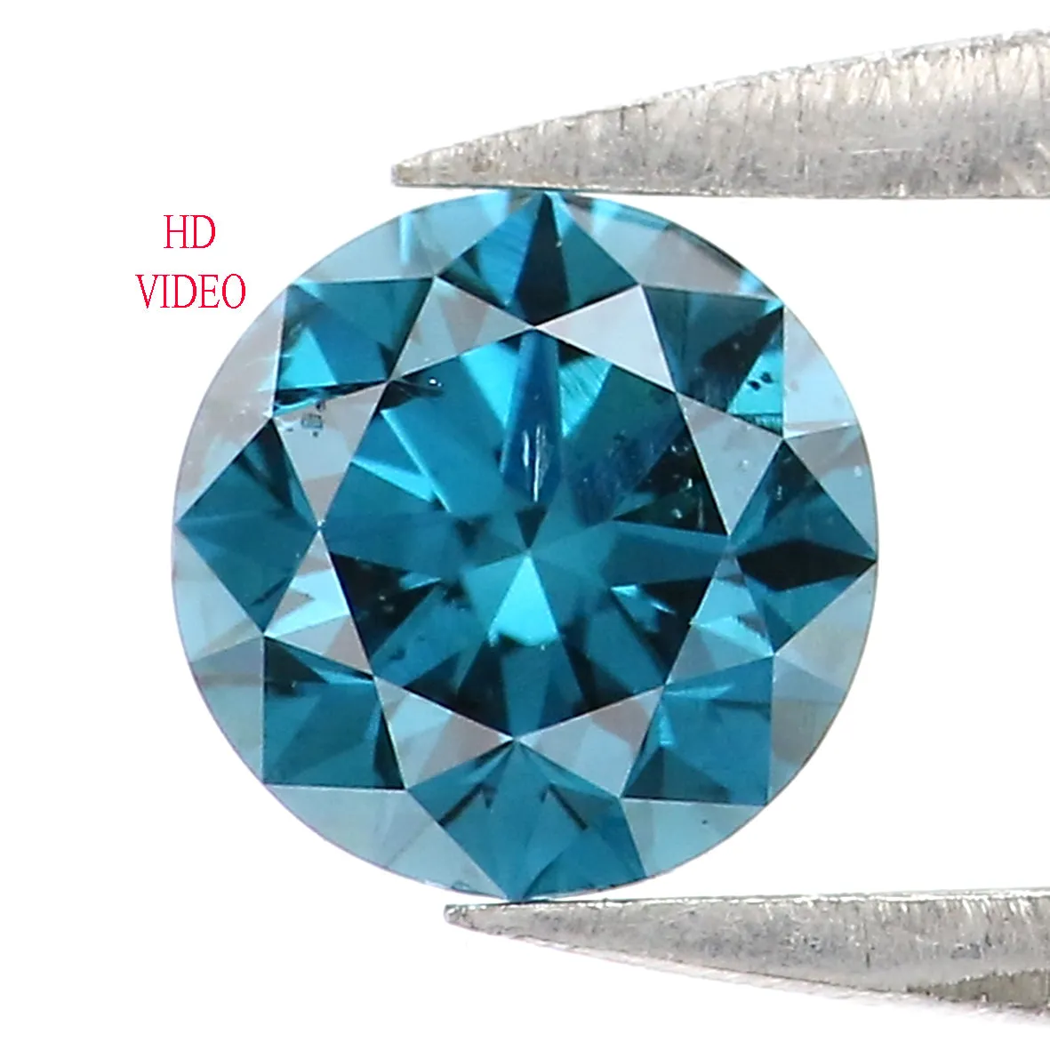 0.43 Ct Natural Loose Round Shape Diamond Blue Color Round Cut Diamond 4.70 MM Natural Loose Blue Diamond Round Brilliant Cut Di