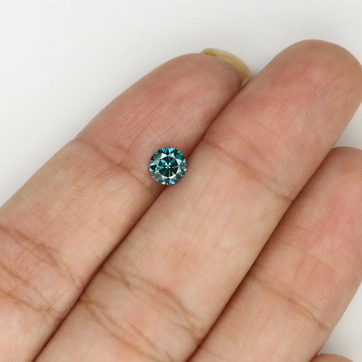 0.43 Ct Natural Loose Round Shape Diamond Blue Color Round Cut Diamond 4.70 MM Natural Loose Blue Diamond Round Brilliant Cut Di