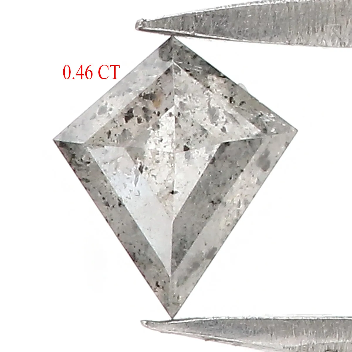 0.46 Ct Natural Loose Kite Shape Diamond Salt And Pepper Kite Diamond 5.85 MM Natural Loose Diamond Black Gary Kite Rose Cut  Di