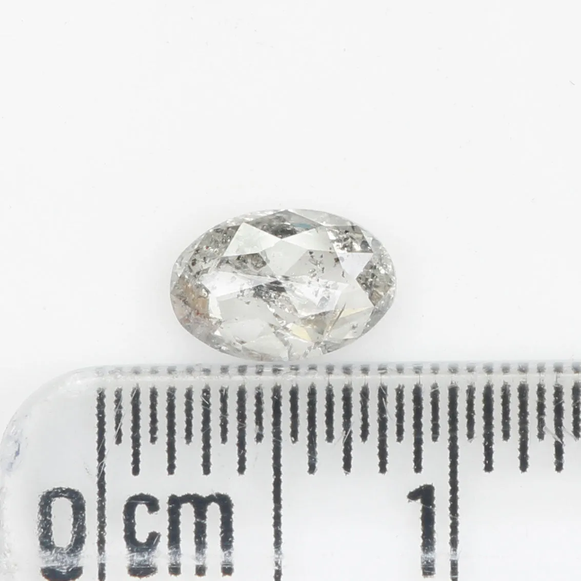 0.57 Ct Natural Loose Oval Shape Diamond Black Grey Color Oval Cut Diamond 6.45 MM Natural Loose Salt And Pepper Oval Shape Diam