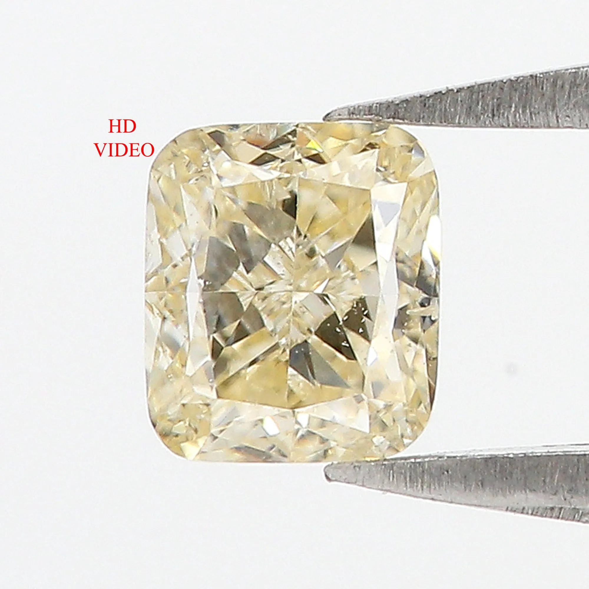 0.63 CT Natural Loose Cushion Shape Diamond Yellow Color Cushion Diamond 4.75 MM Natural Yellow Diamond Cushion Brilliant Cut Di