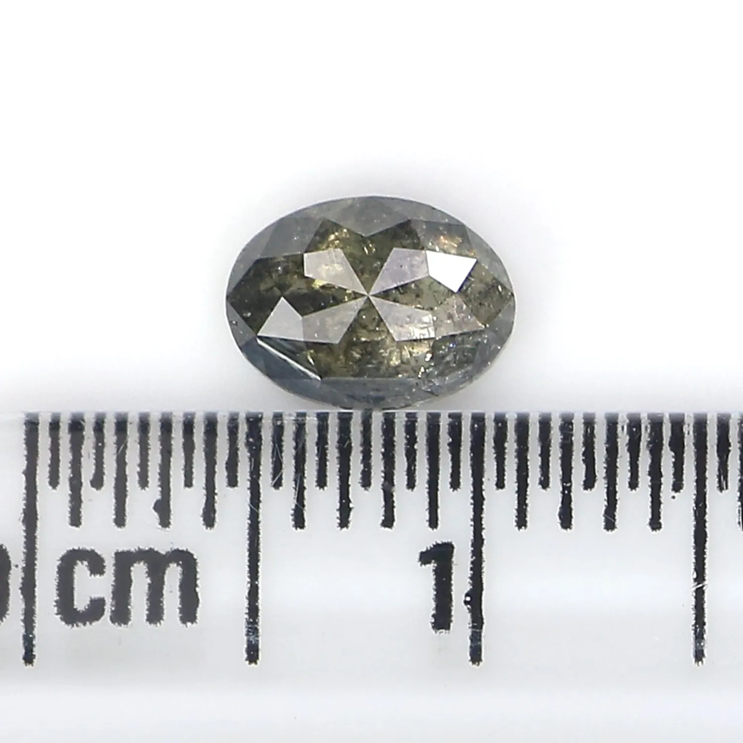 0.68 Ct Natural Loose Oval Shape Diamond Salt And Pepper Oval Cut Diamond 6.50 MM Natural Loose Diamond Oval Shape Rose Cut Diam