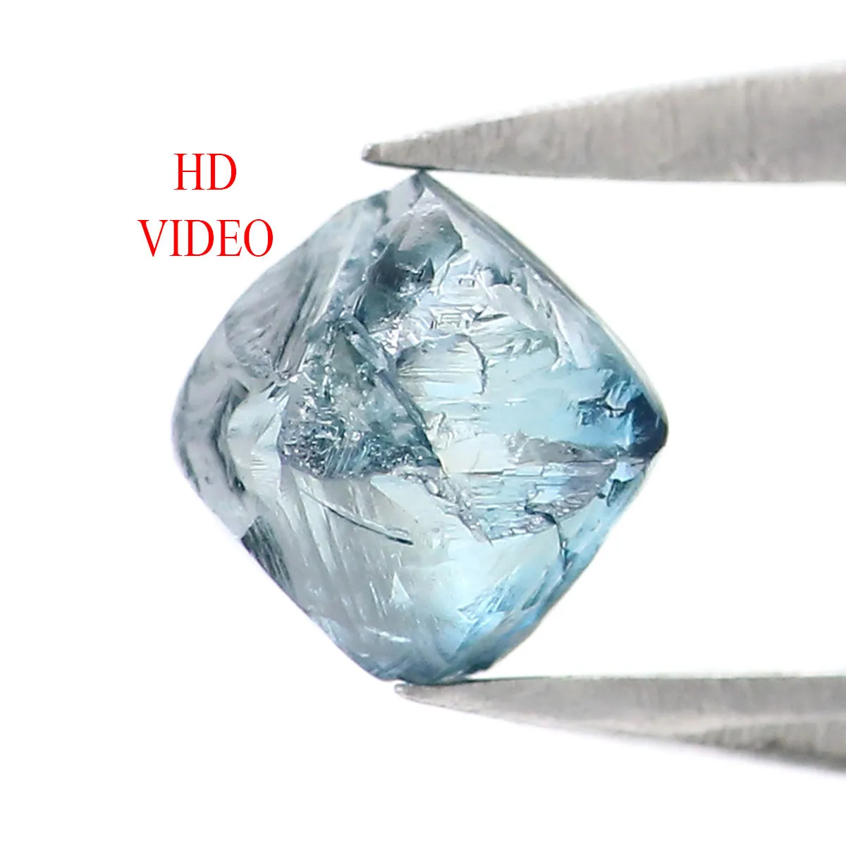 0.84 CT Natural Loose Rough Shape Diamond Blue Color Rough Cut Diamond 4.80 MM Natural Loose Diamond Rough Irregular Cut Diamond