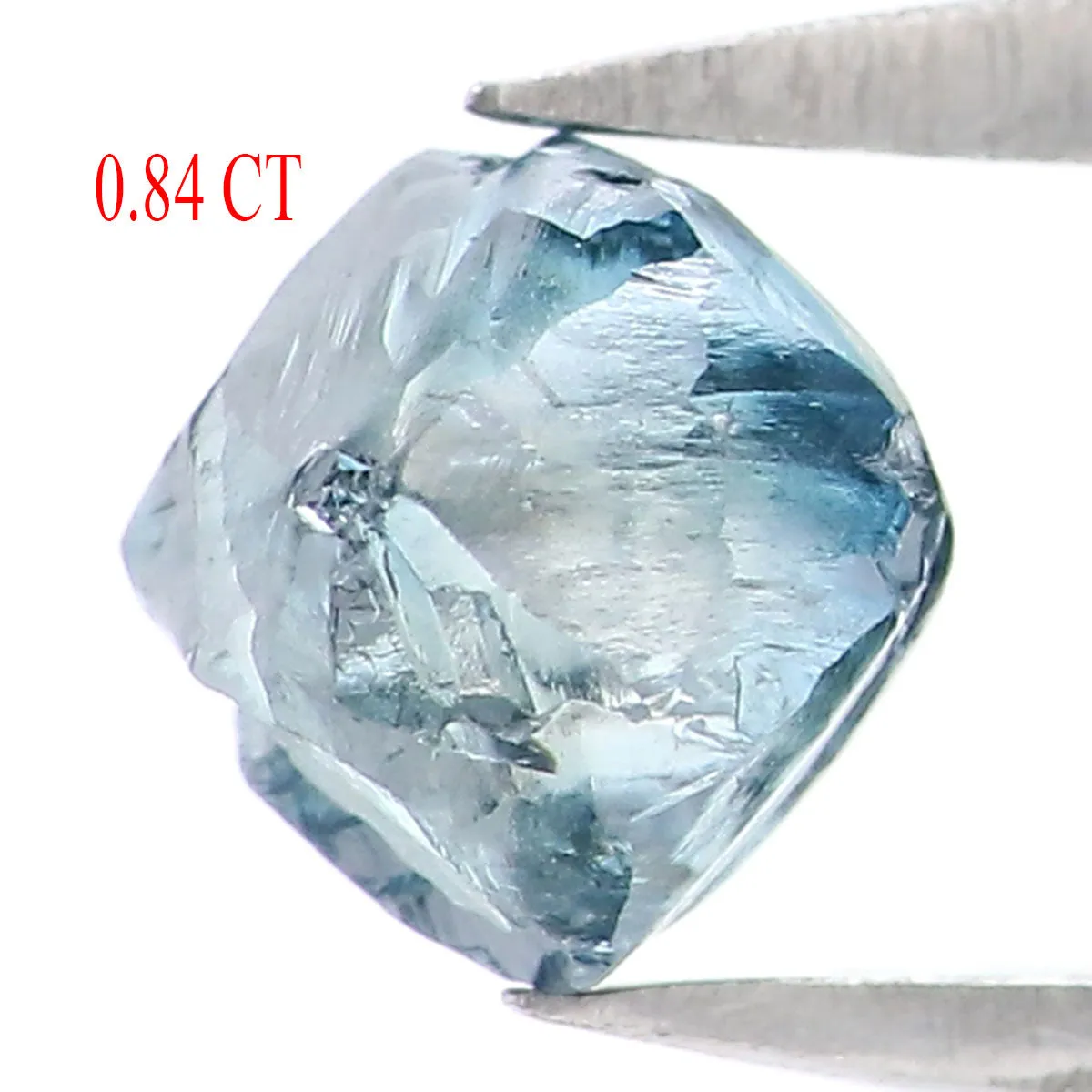 0.84 CT Natural Loose Rough Shape Diamond Blue Color Rough Cut Diamond 4.80 MM Natural Loose Diamond Rough Irregular Cut Diamond