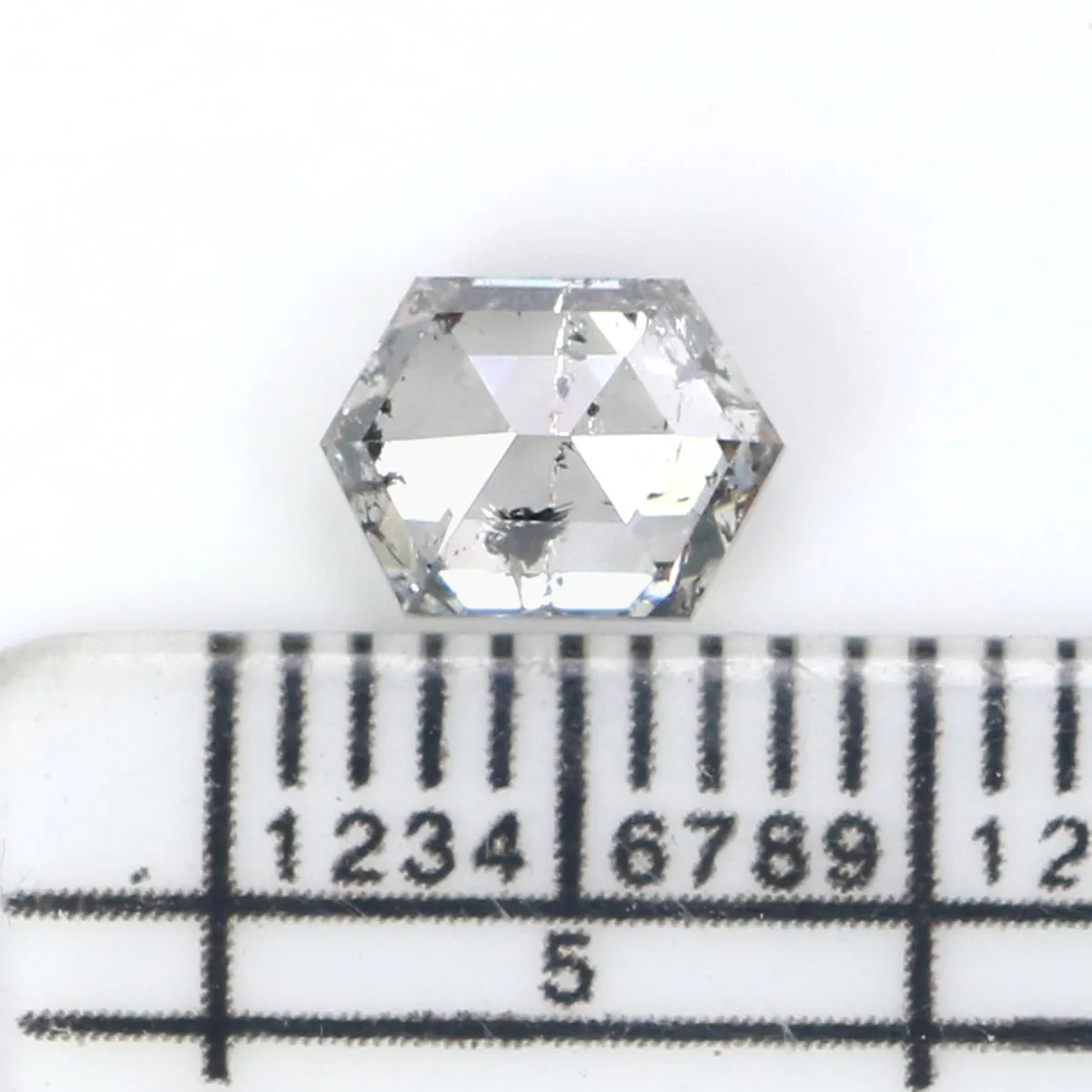 1.03 CT Natural Loose Hexagon Shape Diamond White - F Hexagon Diamond 6.70 MM Natural Loose White - F Color Hexagon Rose Cut Dia