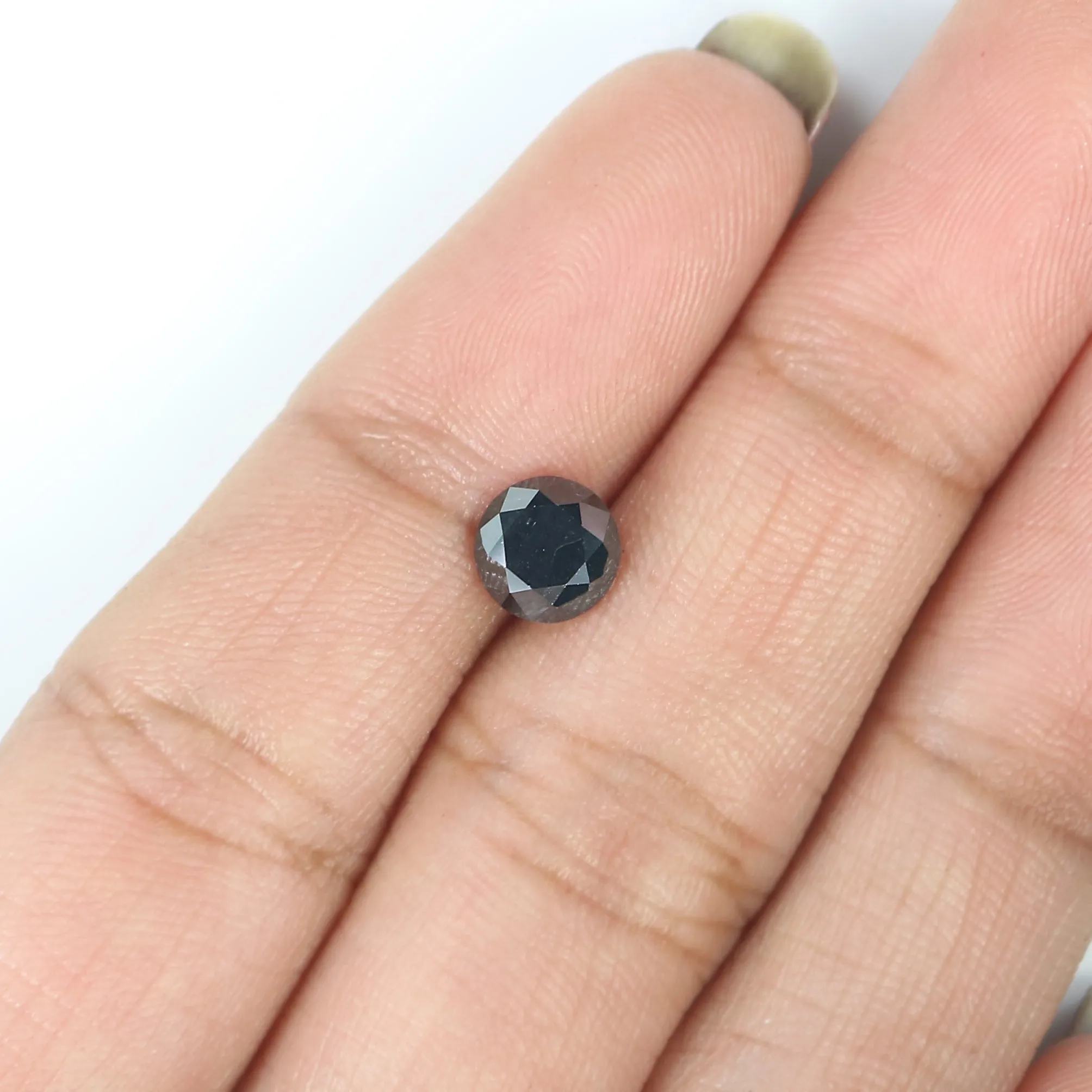 1.07 Ct Natural Loose Round Diamond Black Color Round Diamond 6.00 MM Natural Loose Diamond Black Color Round Brilliant Cut Diam