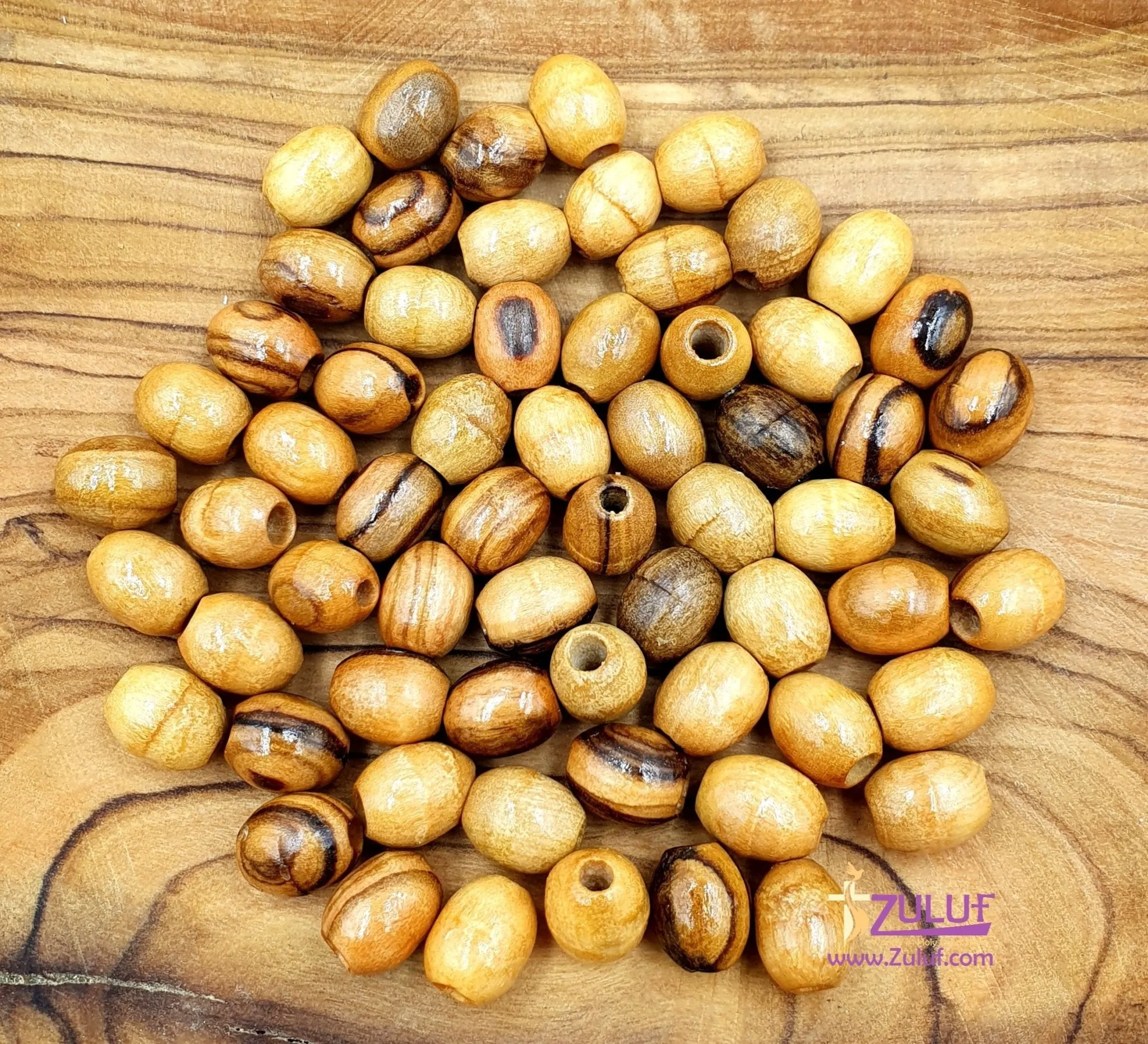 10mm Oval Olive Wood beads