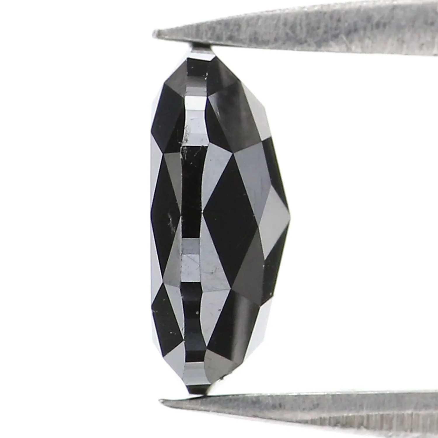 1.24 CT Natural Loose Oval Shape Diamond Black Oval Cut Diamond 7.75 MM Natural Loose Diamond Black Color Oval Shape Rose Cut Di