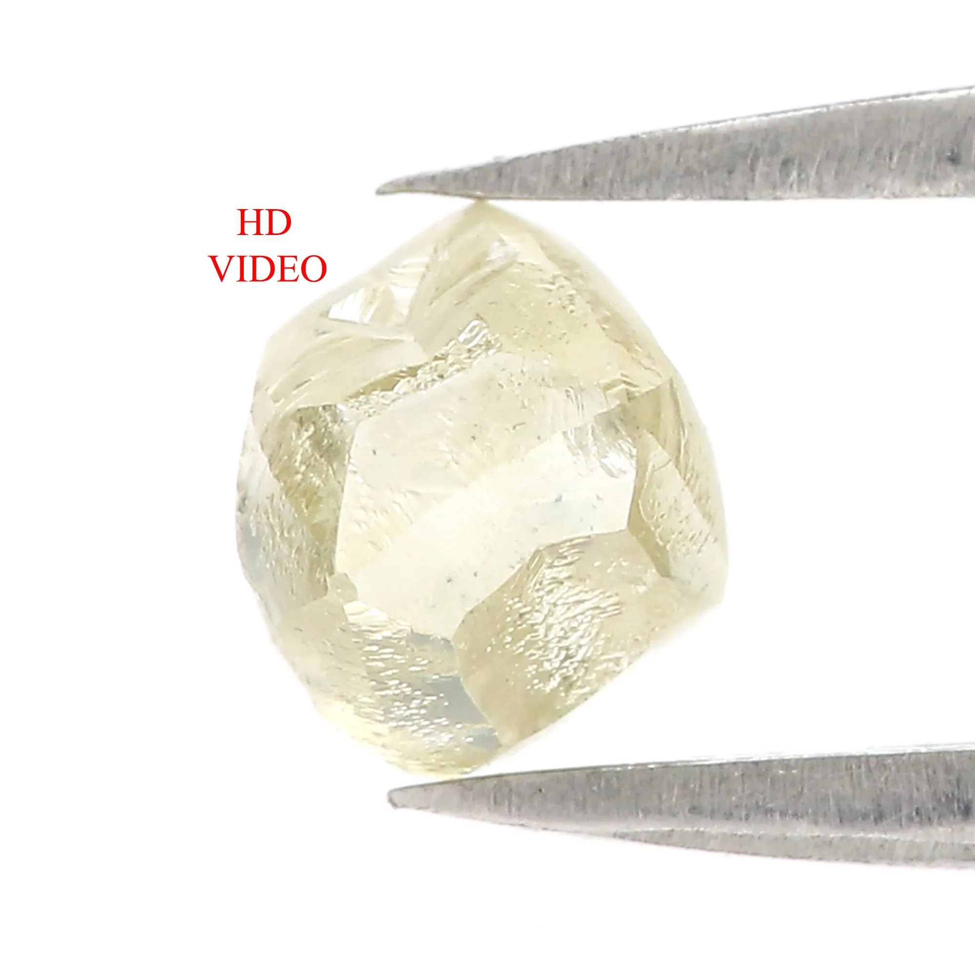 1.30 CT Natural Loose Rough Shape Diamond Light Yellow Color Rough Diamond 6.25 MM Natural Loose Yellow Diamond Rough Irregular 