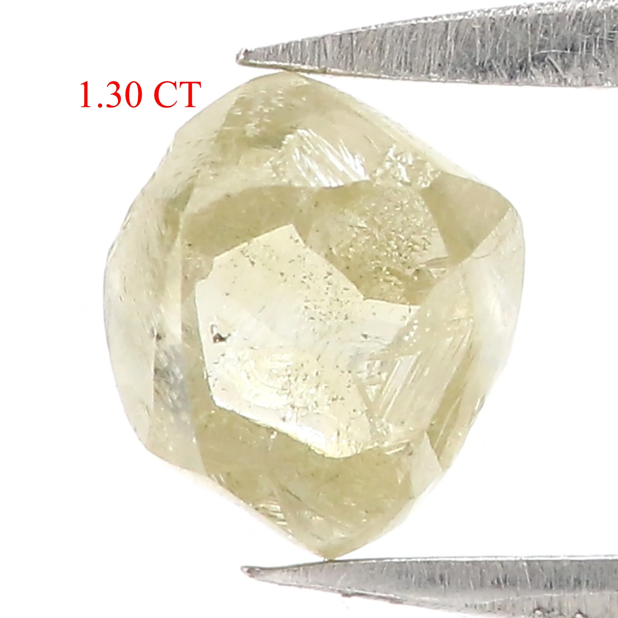 1.30 CT Natural Loose Rough Shape Diamond Light Yellow Color Rough Diamond 6.25 MM Natural Loose Yellow Diamond Rough Irregular 