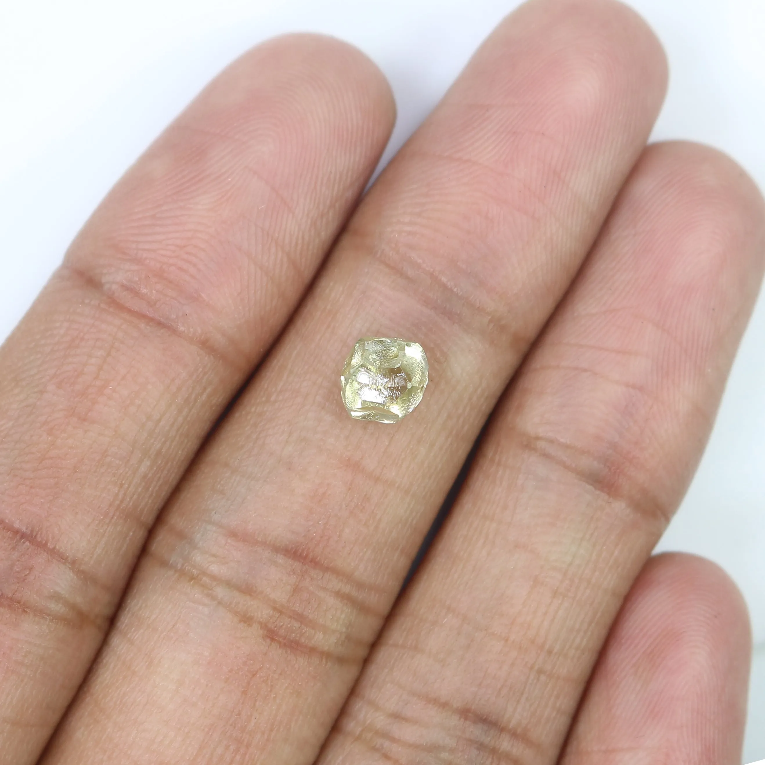 1.30 CT Natural Loose Rough Shape Diamond Light Yellow Color Rough Diamond 6.25 MM Natural Loose Yellow Diamond Rough Irregular 