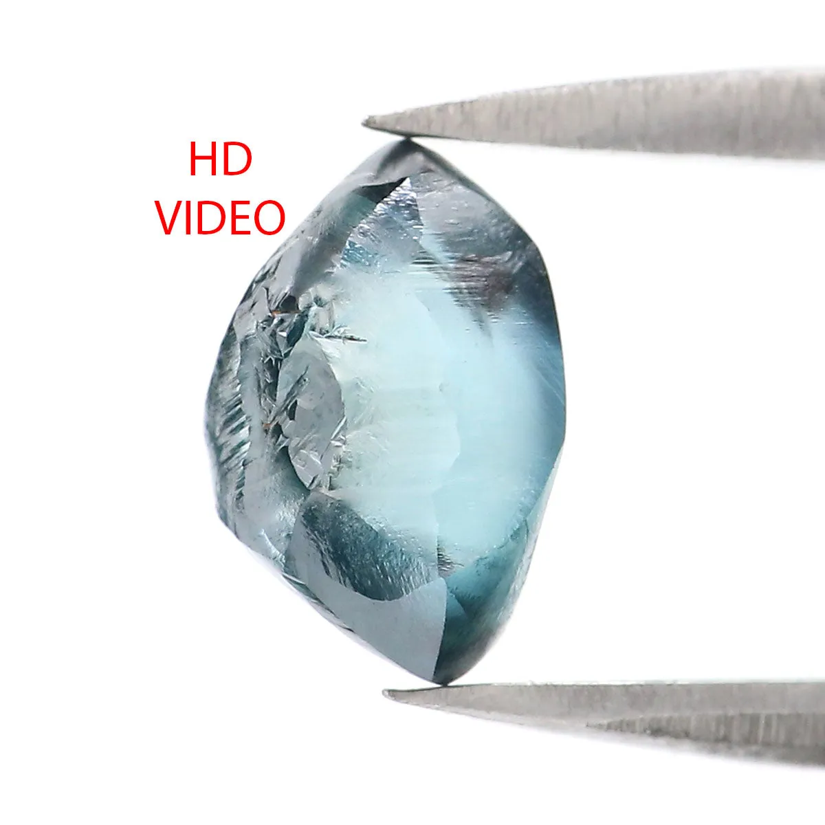 1.40 CT Natural Loose Rough Shape Diamond Blue Color Rough Cut Diamond 8.05 MM Natural Loose Blue Color Diamond Rough Crystal Di