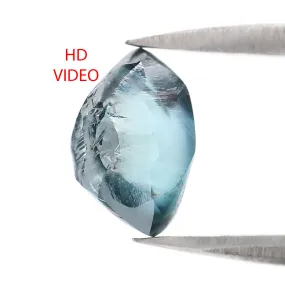 1.40 CT Natural Loose Rough Shape Diamond Blue Color Rough Cut Diamond 8.05 MM Natural Loose Blue Color Diamond Rough Crystal Di