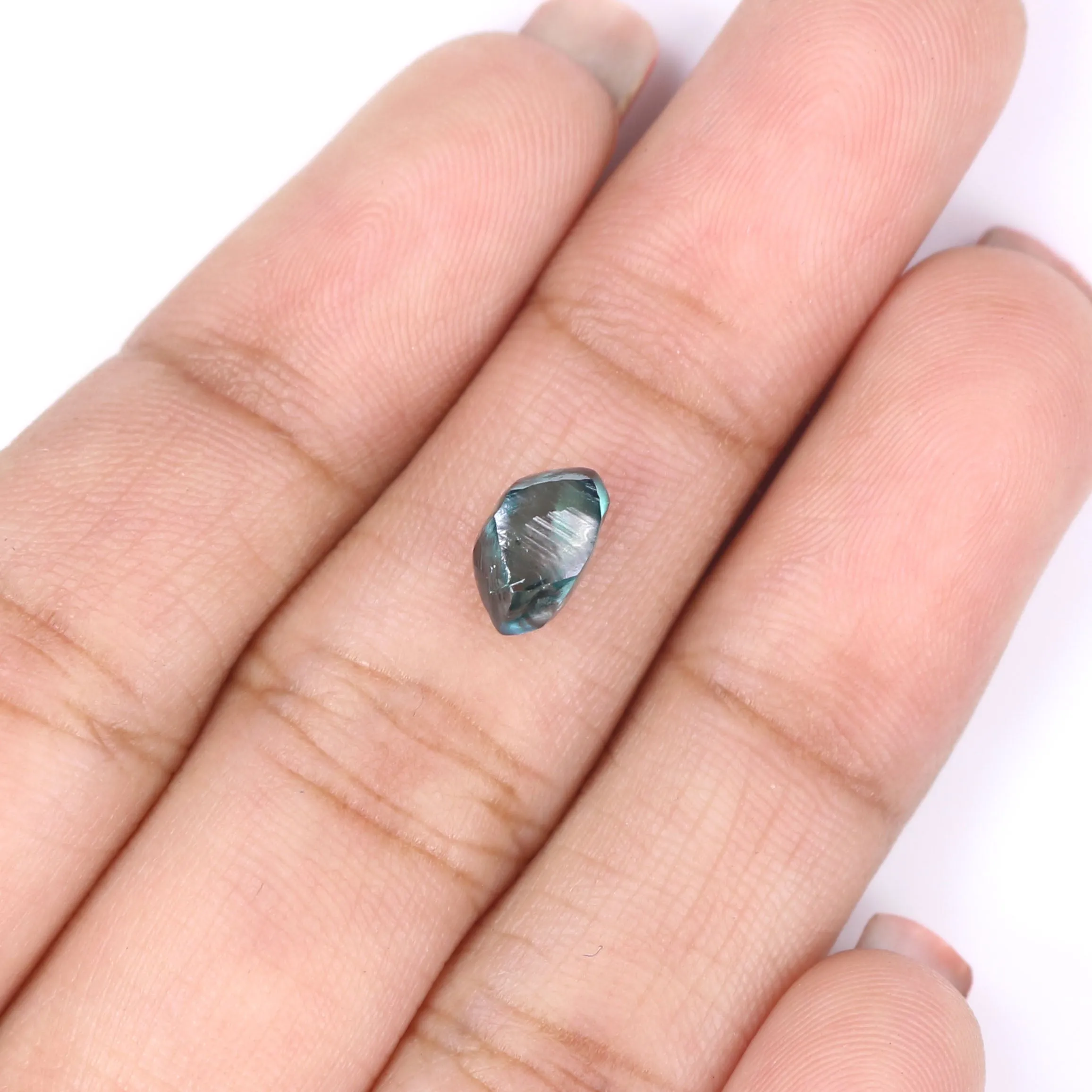 1.40 CT Natural Loose Rough Shape Diamond Blue Color Rough Cut Diamond 8.05 MM Natural Loose Blue Color Diamond Rough Crystal Di