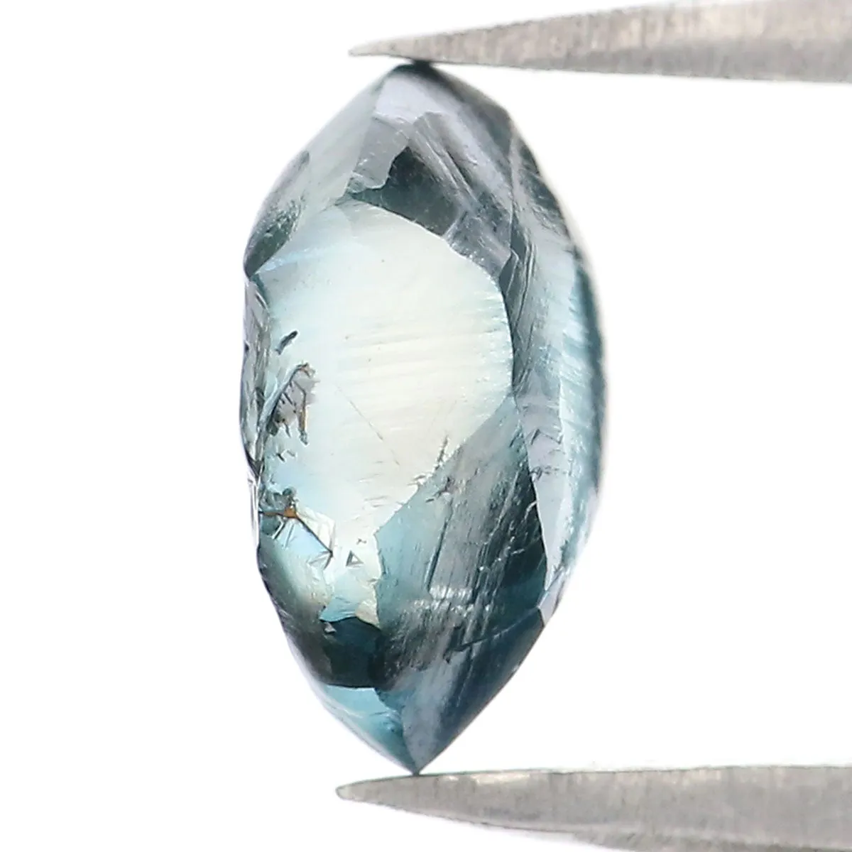 1.40 CT Natural Loose Rough Shape Diamond Blue Color Rough Cut Diamond 8.05 MM Natural Loose Blue Color Diamond Rough Crystal Di