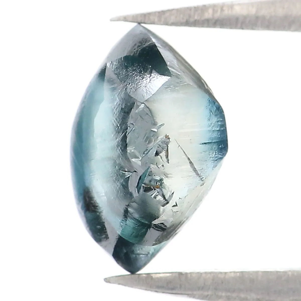 1.40 CT Natural Loose Rough Shape Diamond Blue Color Rough Cut Diamond 8.05 MM Natural Loose Blue Color Diamond Rough Crystal Di