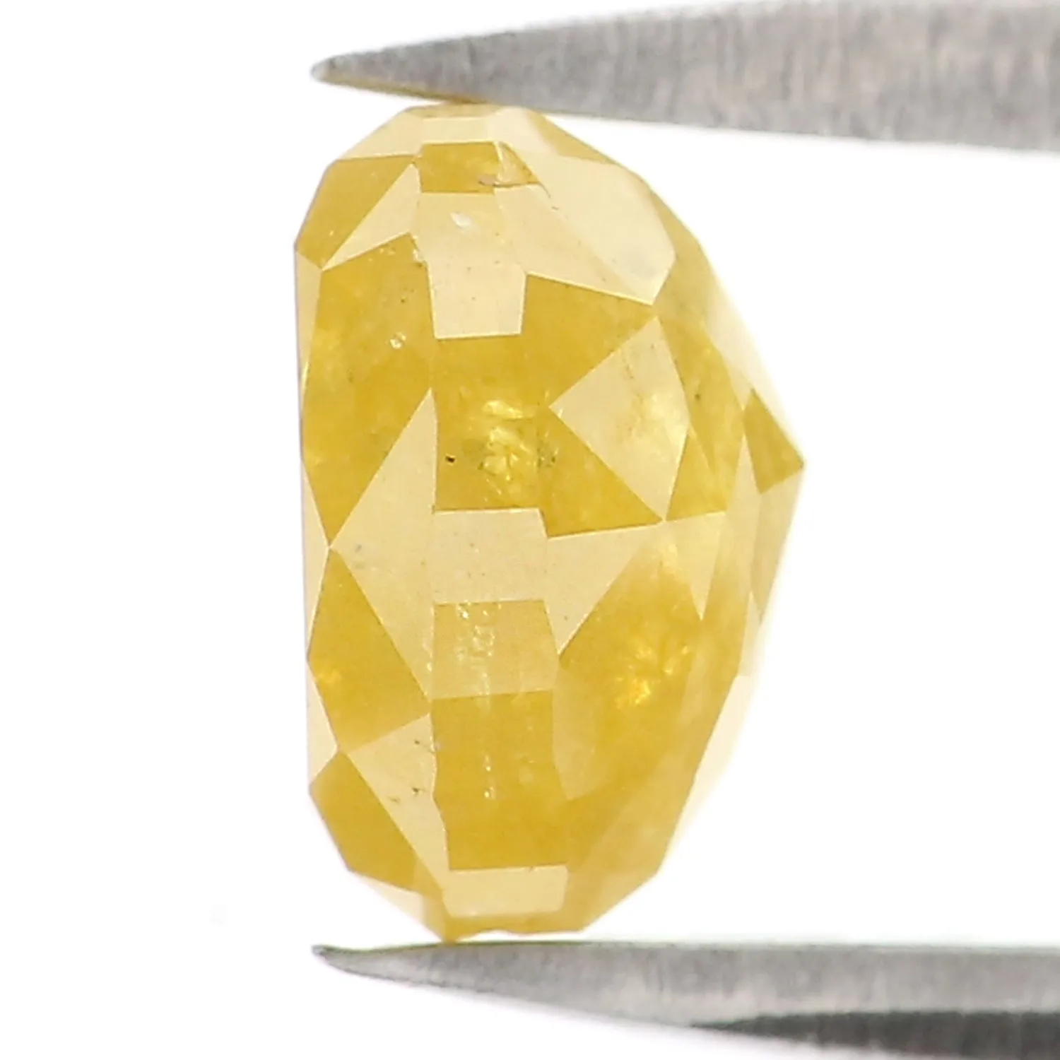 1.42 CT Natural Loose Heart Shape Diamond Yellow Color Heart Cut Diamond 6.40 MM Natural Loose Yellow Diamond Heart Rose Cut Dia