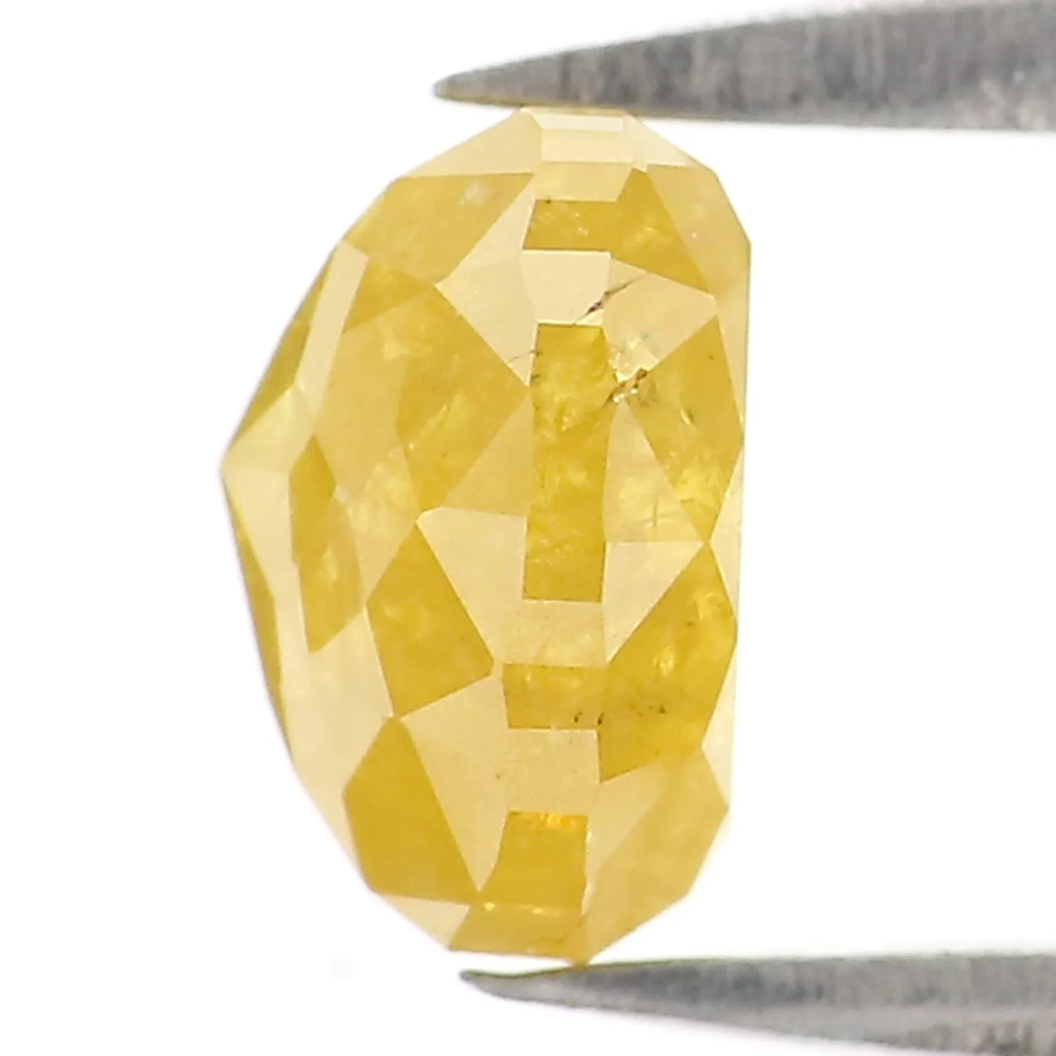 1.42 CT Natural Loose Heart Shape Diamond Yellow Color Heart Cut Diamond 6.40 MM Natural Loose Yellow Diamond Heart Rose Cut Dia