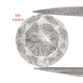 1.43 CT Natural Loose Round Shape Diamond Grey Color Round Cut Diamond 6.75 MM Natural Loose Diamond Round Brilliant Cut Diamond