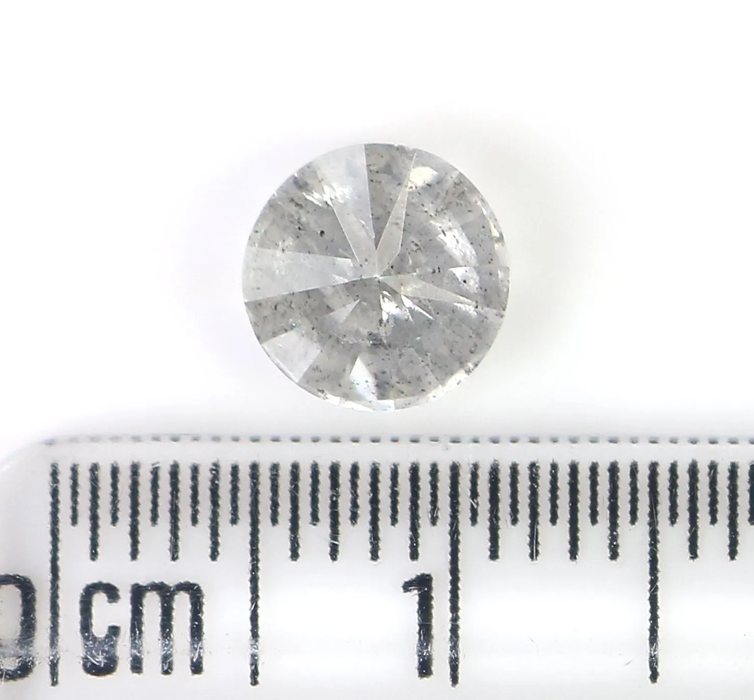 1.43 CT Natural Loose Round Shape Diamond Grey Color Round Cut Diamond 6.75 MM Natural Loose Diamond Round Brilliant Cut Diamond