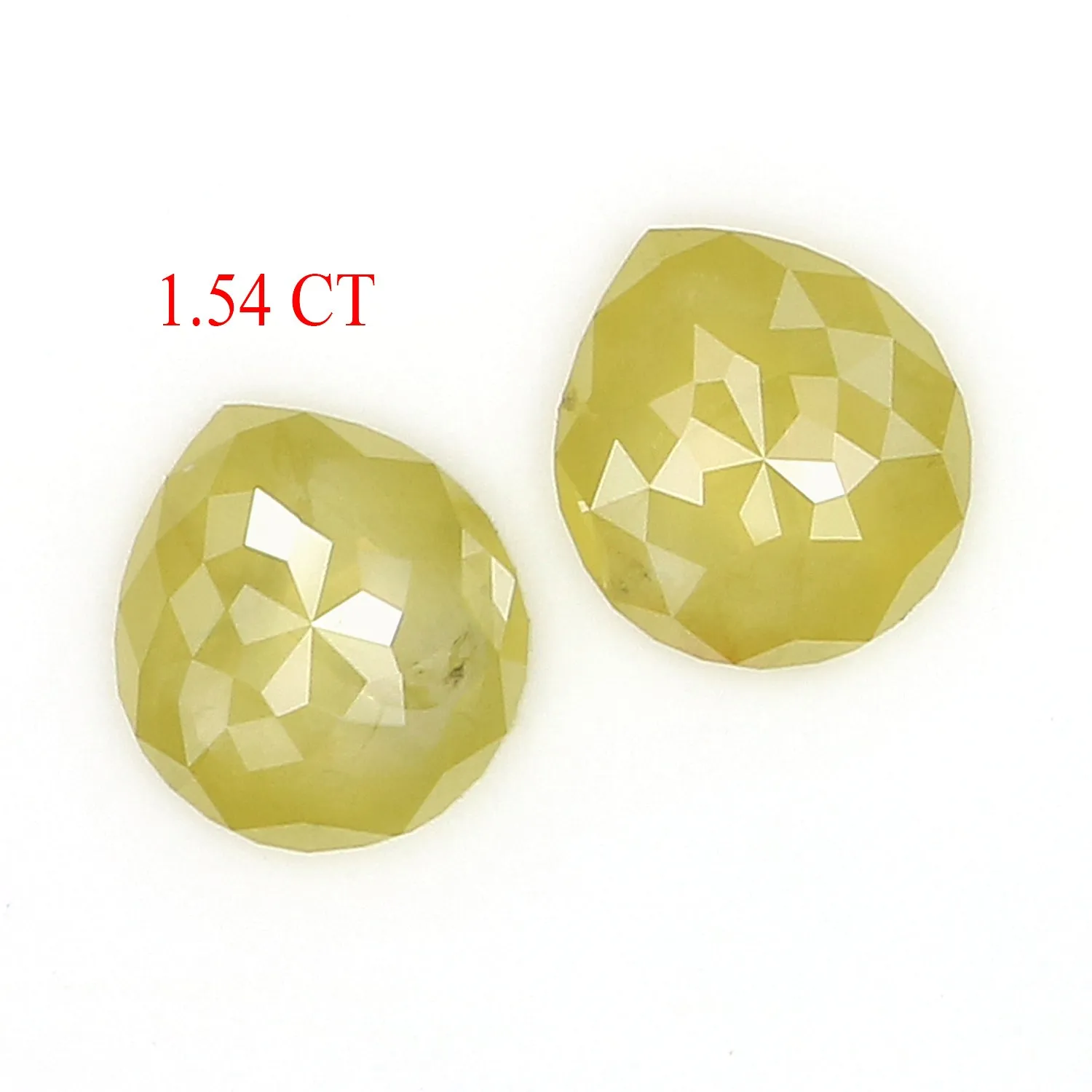 1.54 CT Natural Loose Pear Shape Pair Diamond Yellow Color Diamond 6.75 MM Natural Loose Diamond Pear Cut Diamond Pear Pair Diam