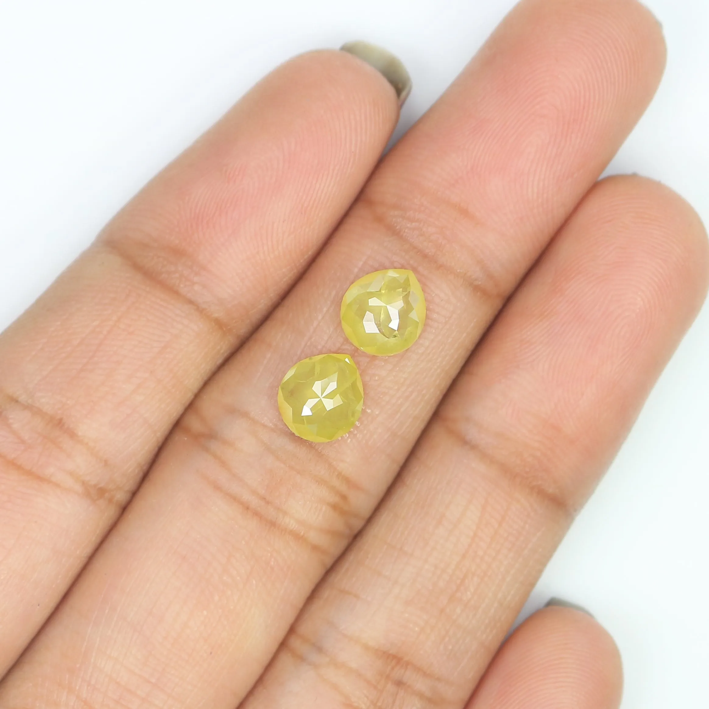 1.54 CT Natural Loose Pear Shape Pair Diamond Yellow Color Diamond 6.75 MM Natural Loose Diamond Pear Cut Diamond Pear Pair Diam