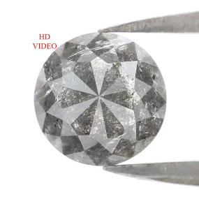 1.54 CT Natural Loose Round Rose Cut Diamond Salt And Pepper Round Shape Diamond 6.75 MM Natural Loose Diamond Round Rose Cut Di