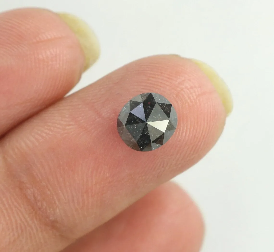 1.57 CT Natural Loose Oval Shape Diamond Black Loose Oval Shape Diamond 6.90 MM Natural Loose Black Color Oval Rose Cut Diamond 