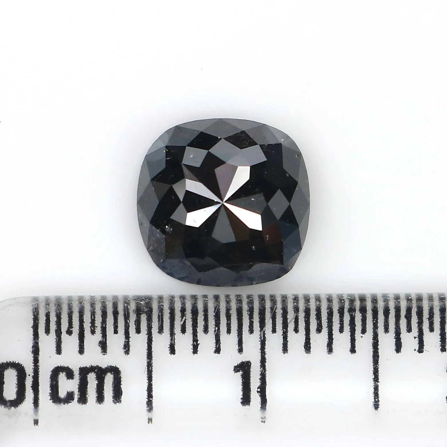 1.78 CT Natural Loose Cushion Shape Diamond Black Color Cushion Diamond 7.65 MM Natural Diamond Cushion Shape Rose Cut Diamond Q