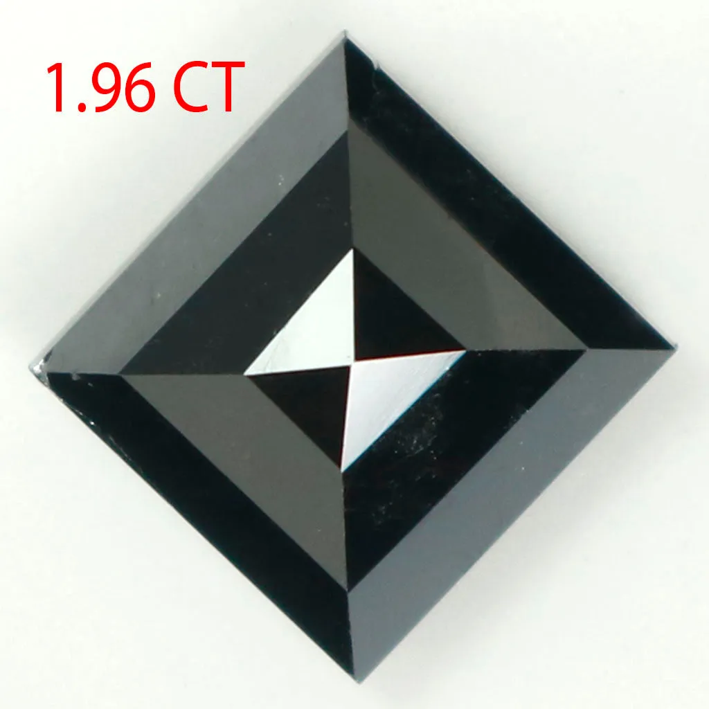 1.96 Ct Natural Loose Kite Shape Diamond Black Color Kite Cut Diamond 9.65 MM Natural Loose Black Color Diamond Kite Rose Cut Di