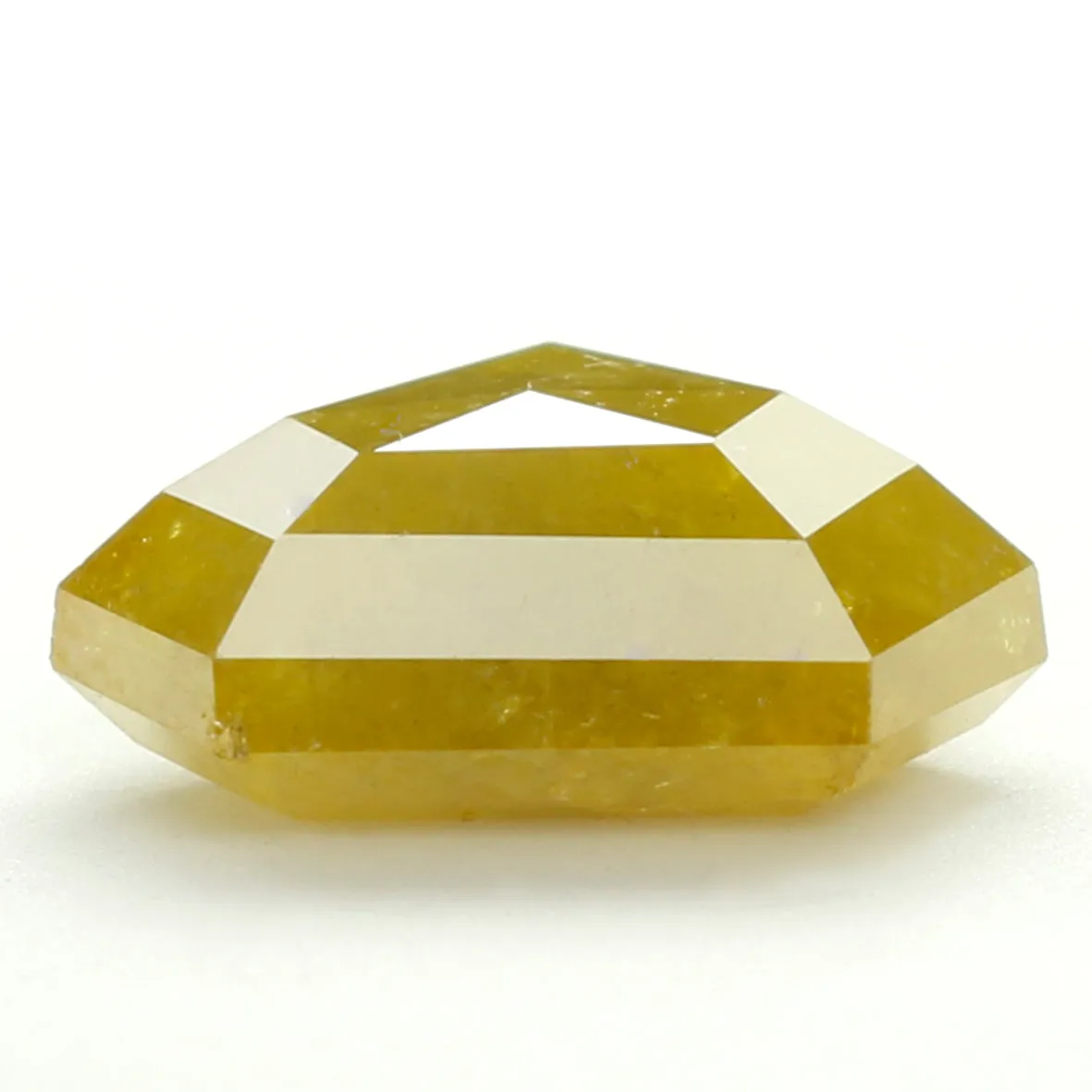 2.52 CT Natural Loose Shield Shape Diamond Yellow Color Shield Diamond 7.70 MM Natural Loose Yellow Diamond Shield Rose Cut Diam