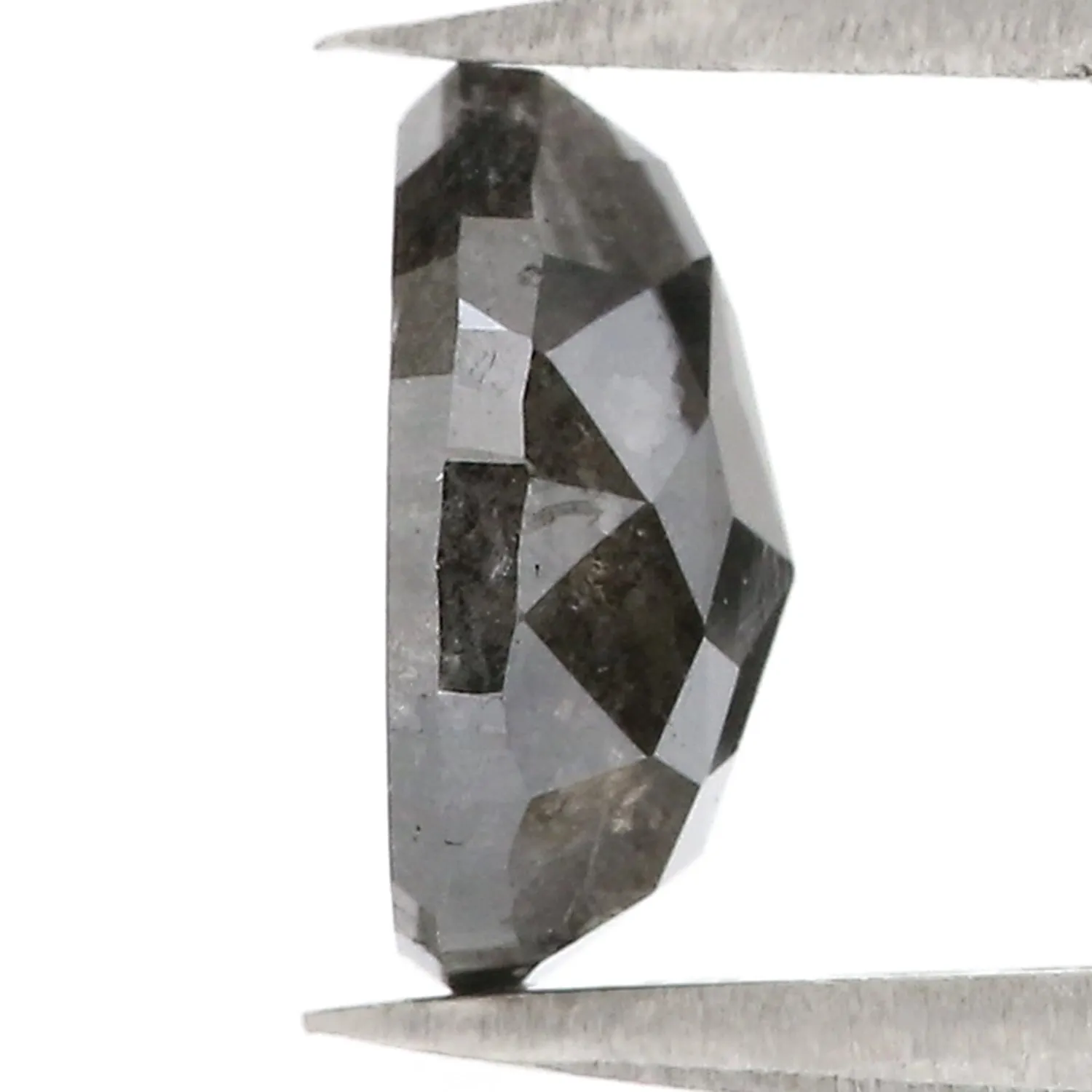 2.75 CT Natural Loose Pear Shape Diamond Salt And Pepper Pear Cut Diamond 9.70 MM Natural Loose Black Grey Pear Rose Cut Diamond