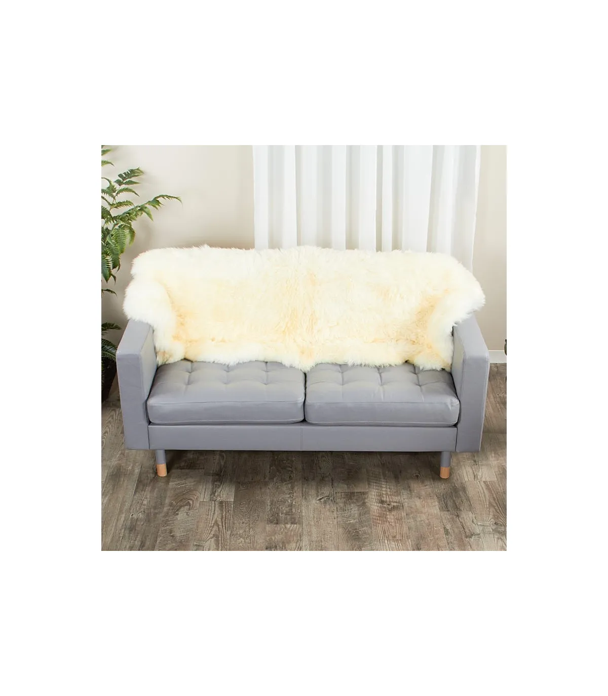 4 Pelt Eggshell White Sheep Fur Rug (Quatro): FurSource.com