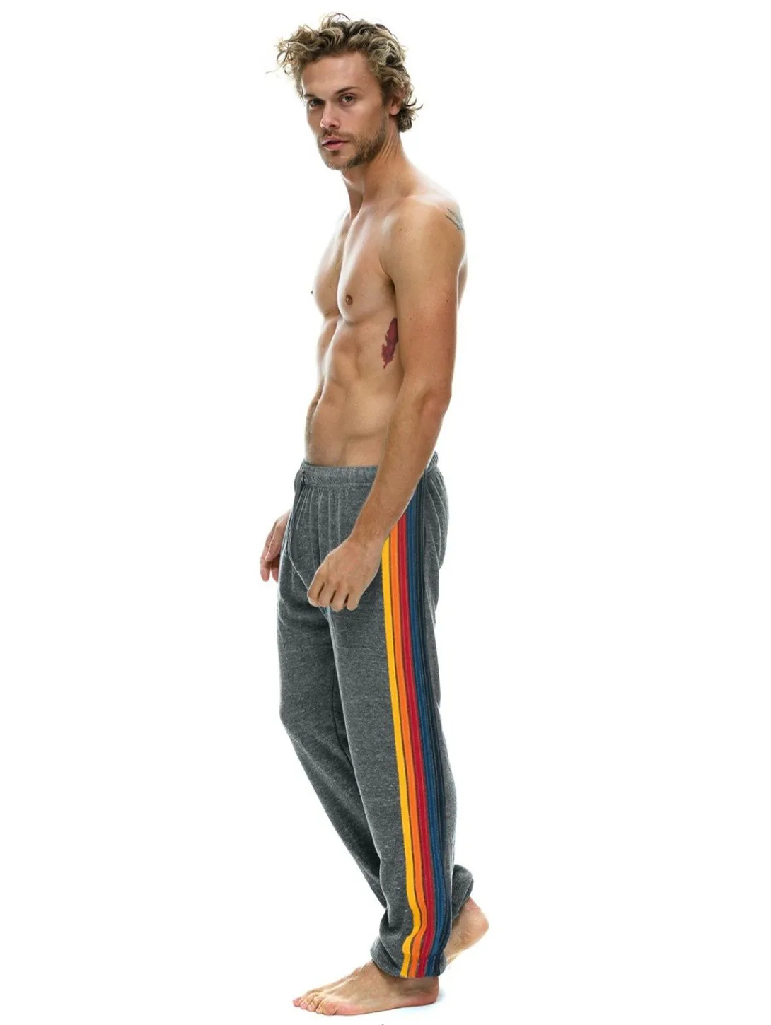 5 Stripe Unisex Sweatpant - Heather Grey