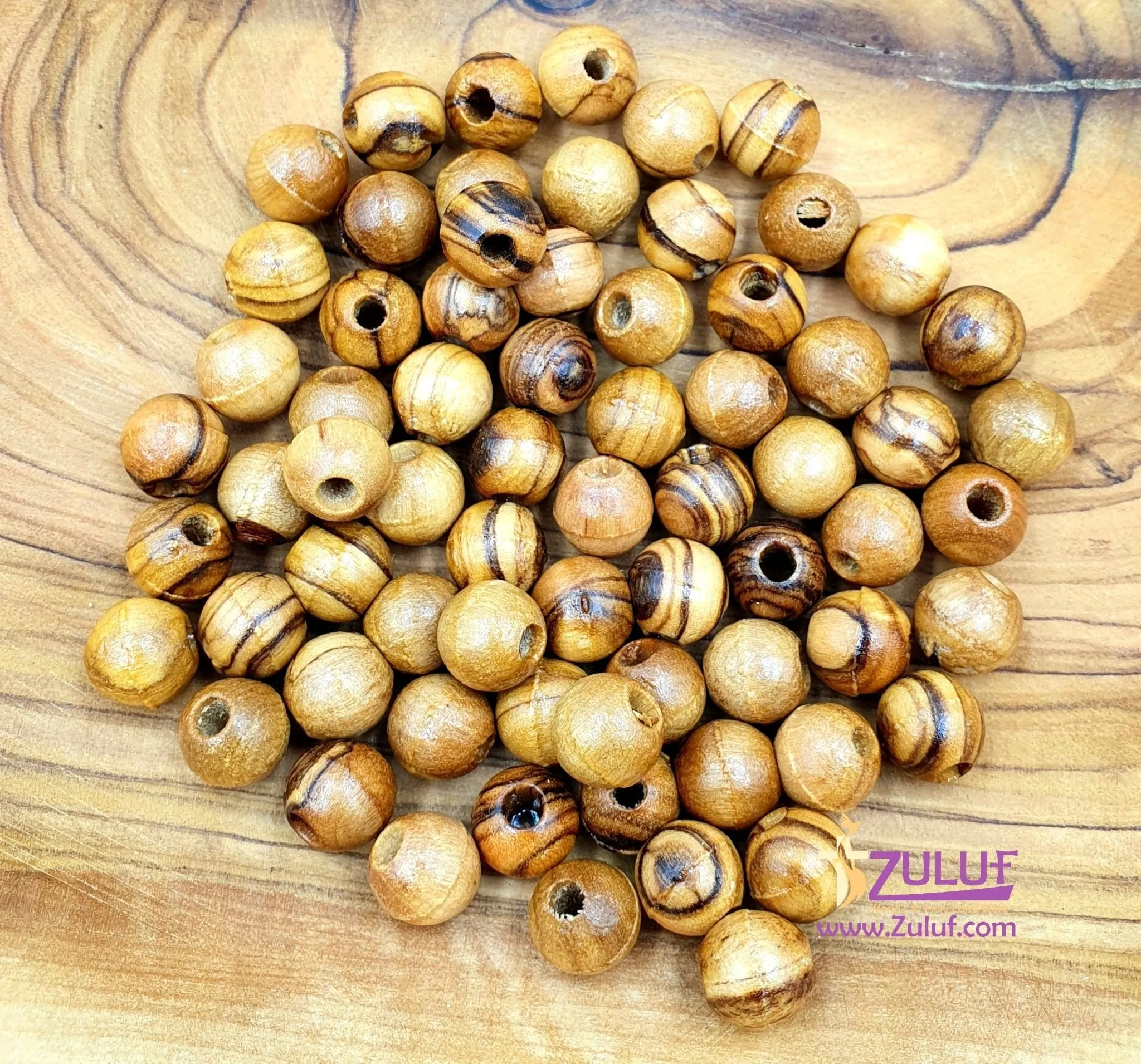 8mm Olive Wood Beads