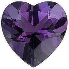 9MM  HEART AMETHYST  LOOSE GEMSTONE