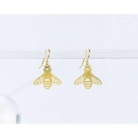 A Tea Leaf - Earrings - Honeybee (Gold) #ATL-E-252-BRA-SH