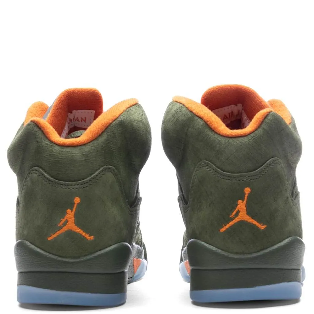 Air Jordan 5 Retro 'Olive' (GS) - Army Olive/Solar Orange