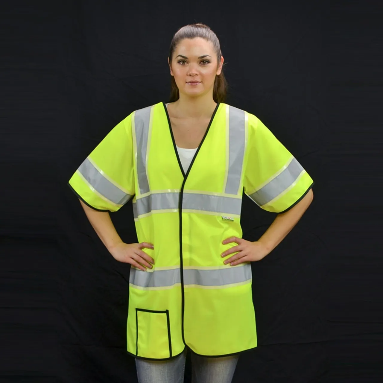 Alpha Workwear Class 3 Hi Vis Illuminated Glow in the Dark Safety Vest A220