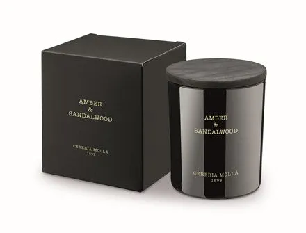 Amber & Sandalwood Black 8 0z/230 gm.-Premium Candle