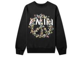 Amiri Peace Butterfly Crew Sweat Black