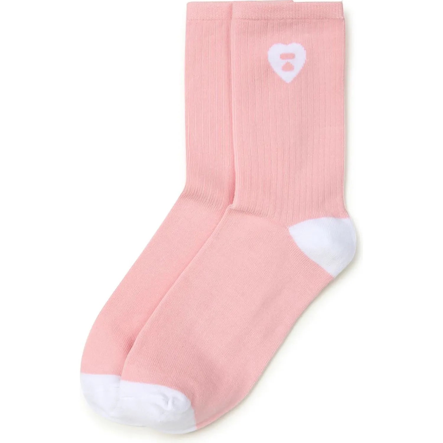 APEE RIBBED INTARSIA LOGO SOCKS LADIES