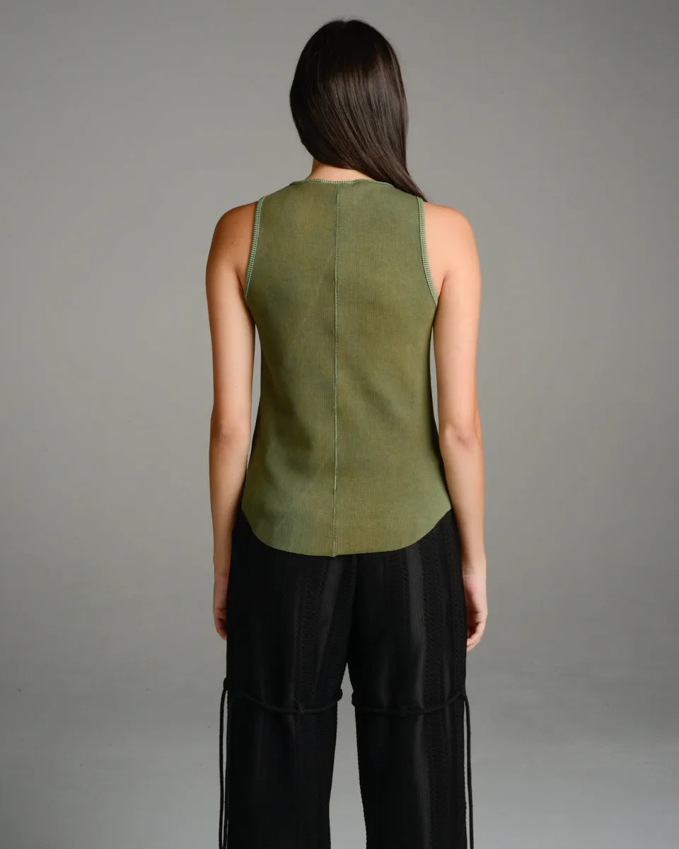 Army Green Ribbed Basic Tank