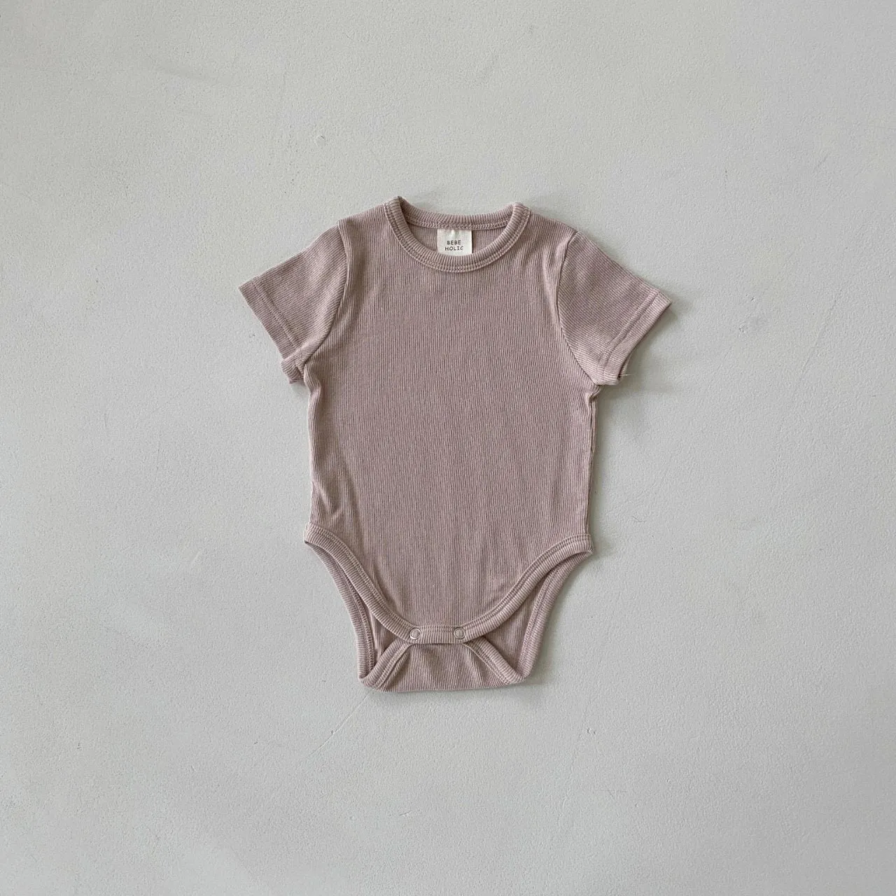 Baby BH Short Sleeve Ribbed Romper (3-18m) - 3 Colors