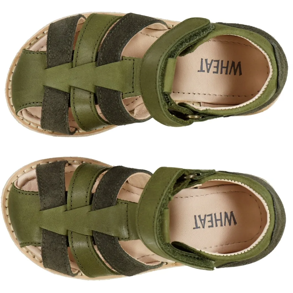 Bailey sandal suede stripes - olive