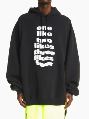 Balenciaga AW20 Faded 'Likes' Bomber Hoodie