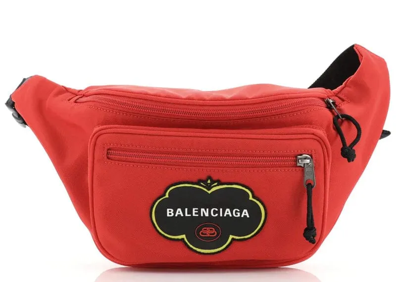 Balenciaga Explorer Belt Bag Canvas Medium Red