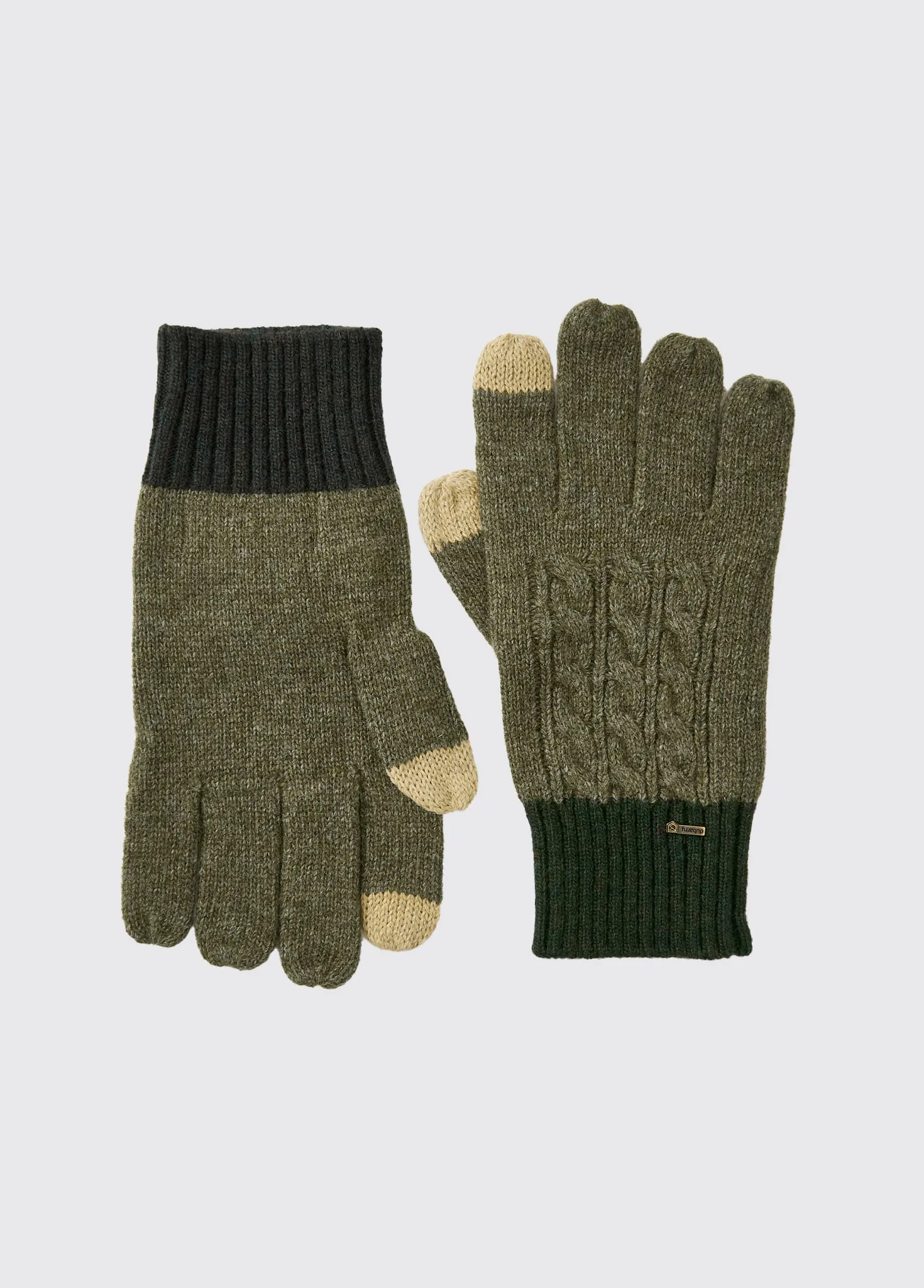 Ballyhide Knitted Gloves - Olive