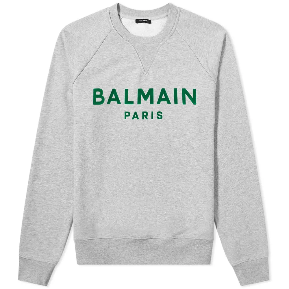 Balmain Flock SweatshirtHeather Grey & Green